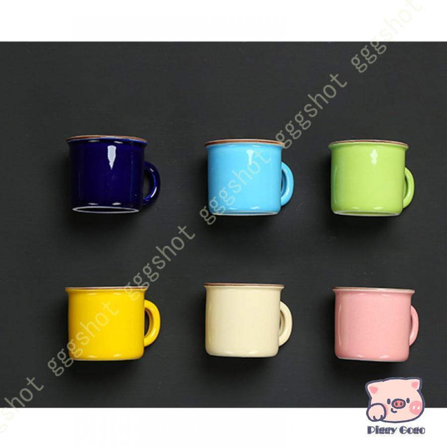 小さい マグカップ おしゃれ 食器 カフェ 北欧風 コーヒーカップ 陶器 かわいい 素朴 ティーカップ コップ 水/お茶/コーヒー/牛乳など飲み物 オフィス/家庭用｜Piggy Gogo