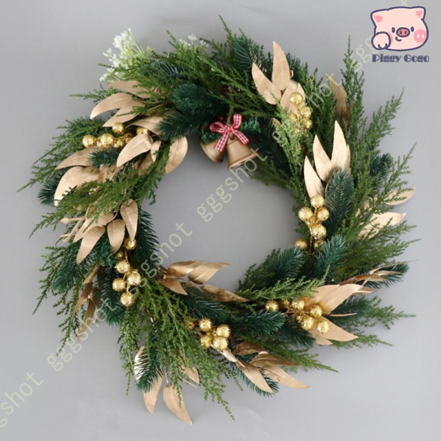 クリスマスリース フラワーリース クリスマス 飾り 鈴 ベル ガーランド