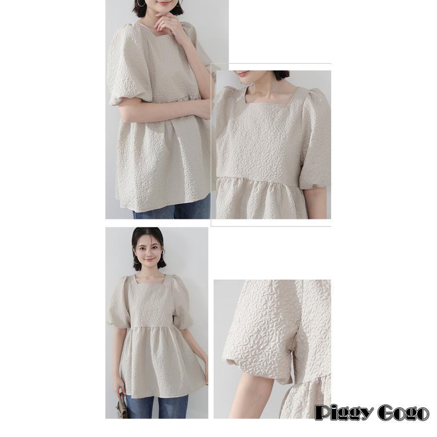 SALE 美品　ohga ジャガードブラウス　グレー ohga／ジャガードブラウス トップス グレー ohga ／ジャガード