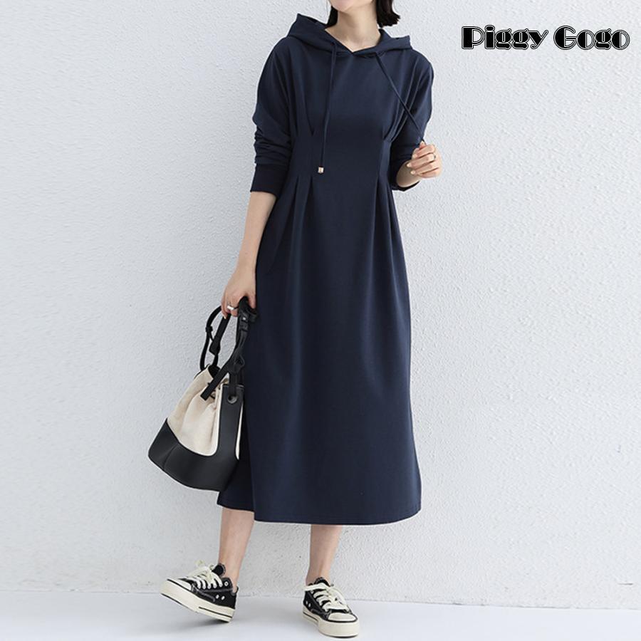 ワンピース ウエストタックパーカーワンピ : Piggy Gogo - 通販