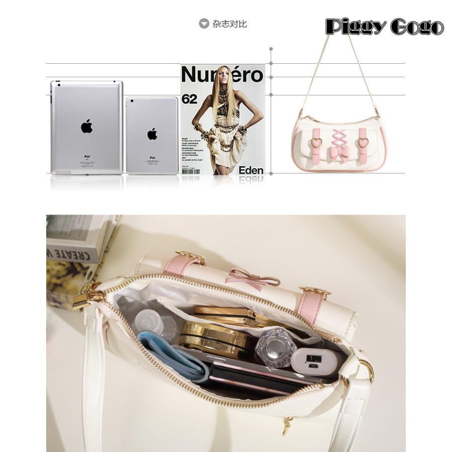 ショルダーバッグ レディース 三日月 ムーン型 リボン レース