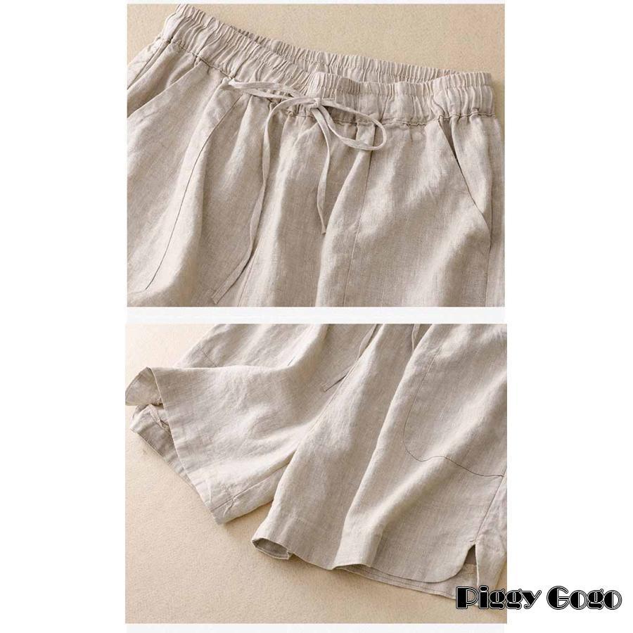 ショートパンツ 綿麻 レディース ワイドパンツ ハーフパンツ ショートパンツ 綿麻 レディース ワイドパンツ ハーフパンツ