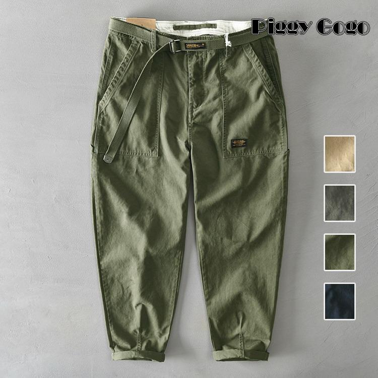 ミリタリーパンツ アンクル丈 メンズ ボトムス アメカジ カーゴパンツ