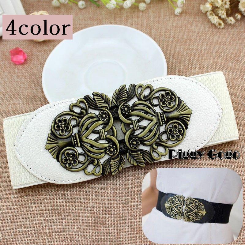 サッシュベルト レディース 女性用 フェイクレザー ゴム フラワー 花