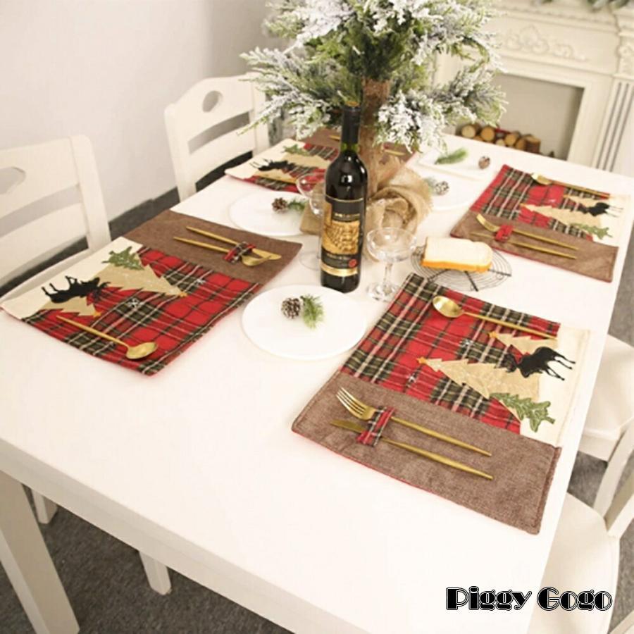 クリスマス トナカイ ランチョンマット サンタ クリスマスカラー