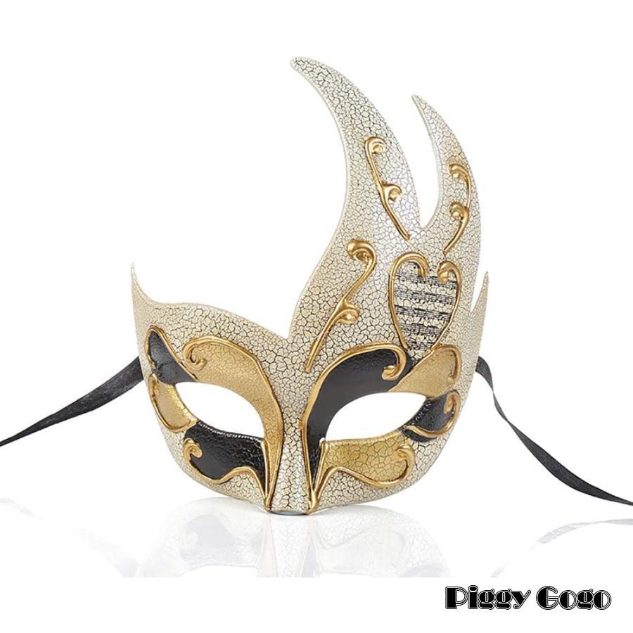 コスプレ パーティー ピエロ ブラック ベネチアン 仮面 ベネチアン