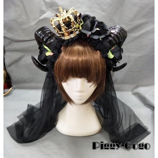 ハチゴウ ゴスロリ カチューシャ 黒うさぎ カチューシャ コスプレ ゴスロリ ゴシックロリータ