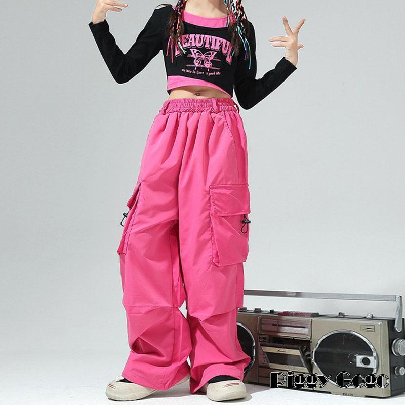 キッズダンス衣装 ヒップホップ 2点セット セットアップ 子供服 長袖 長ズボン トップス 女の子 チアガール 練習着 演出服 ジャズダンス 韓国 かっこいい | ブランド登録なし | 01