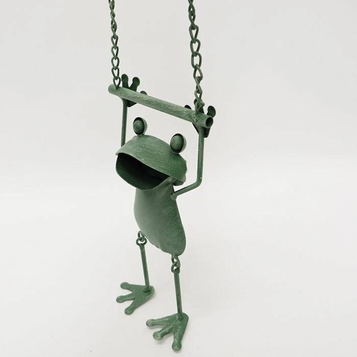 カエル 置物 雑貨 ハンギング ブリキ 蛙 ガーデン 吊り下げ オブジェ