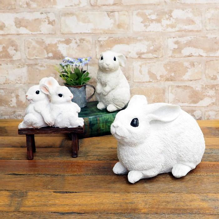 置物 おしゃれ ガーデン オーナメント 動物 うさぎ ウサギ 干支 庭