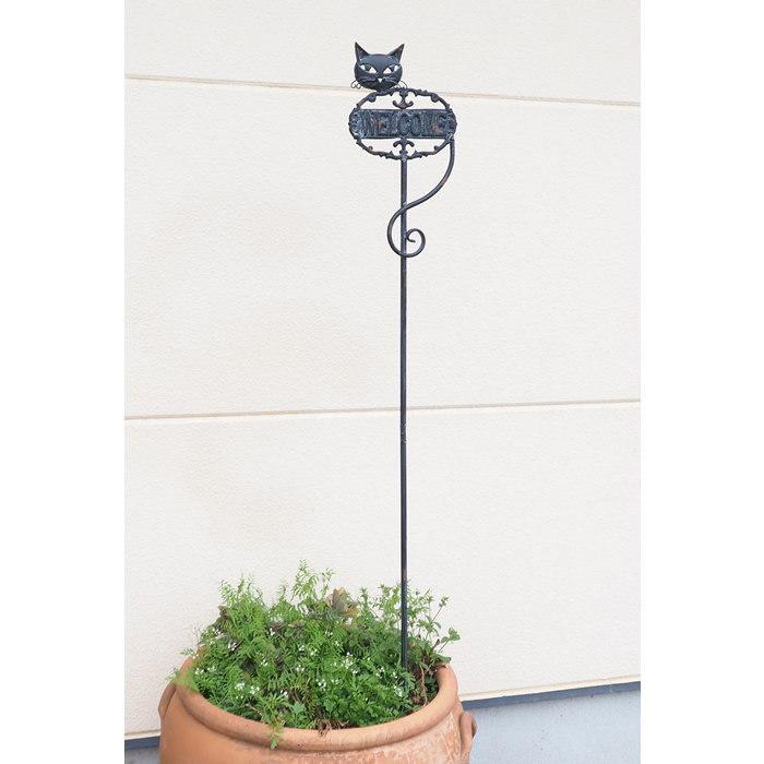 ガーデニング アイアン 雑貨 オーナメント おしゃれ ガーデンピック 猫