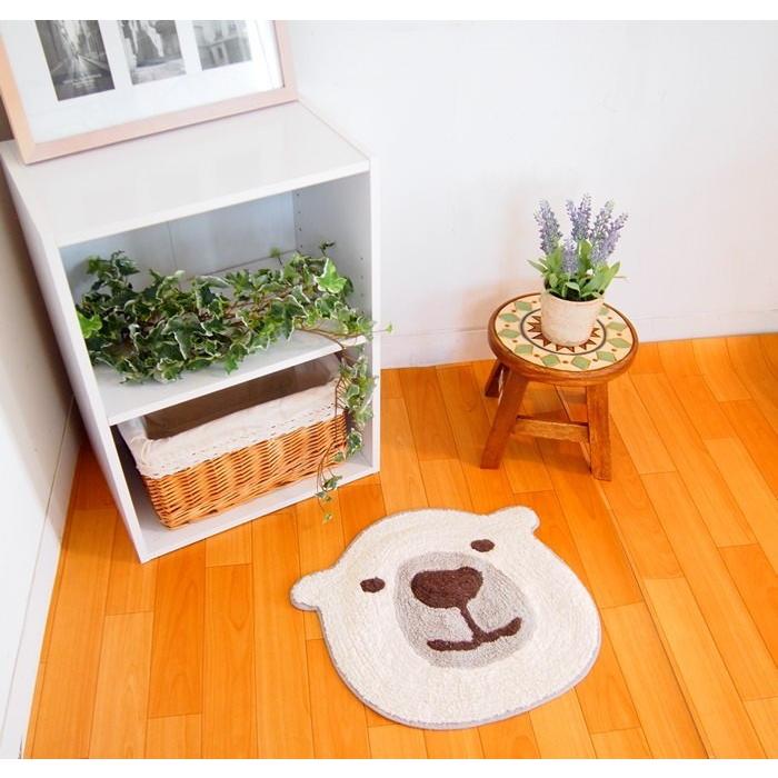 ラグ ラグマット 45×40cm 玄関マット フロアマット 綿 コットン