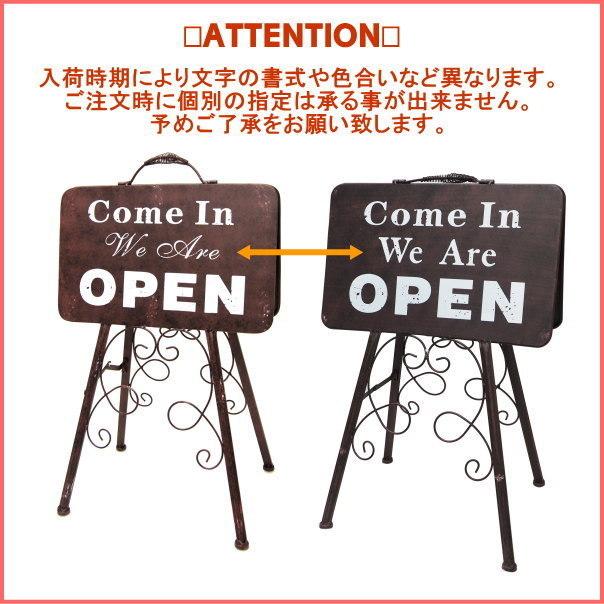 看板 オープンスタンド クローズ ウェルカムボード アイアン 案内板