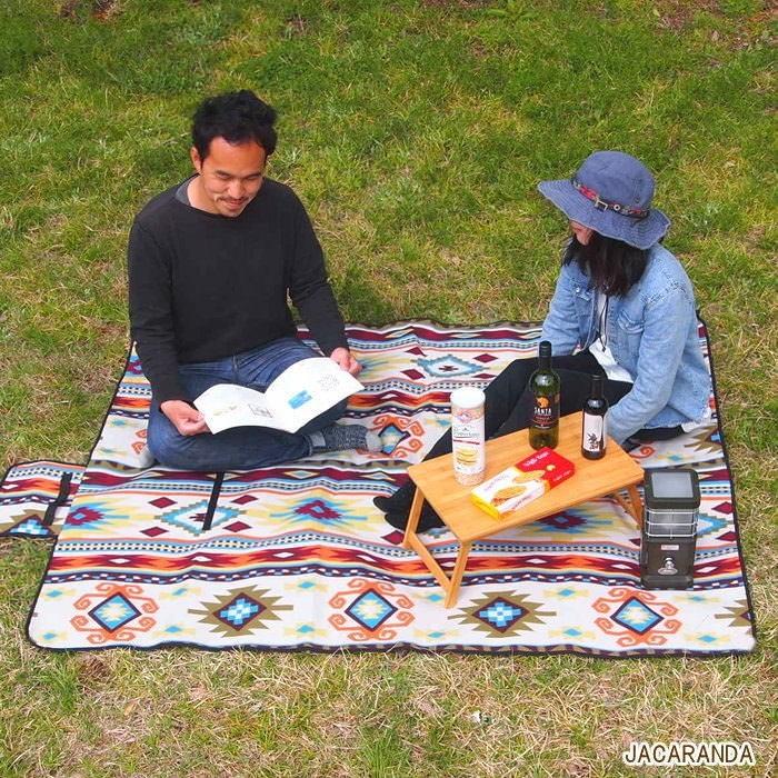 限定特価 レジャーシート ピクニック 厚手 大判 おしゃれ 平織 洗える 135×175 4人 6 |  | 09