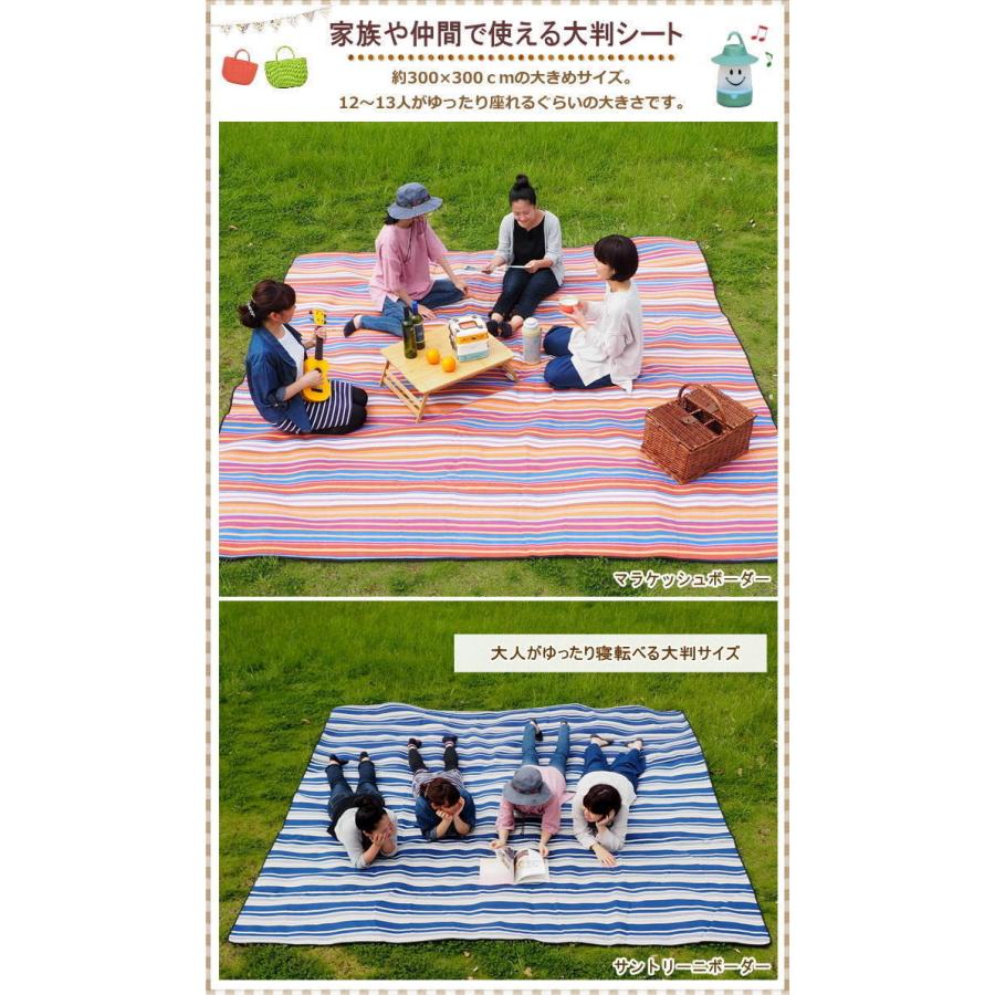 レジャーシート 厚手 大きい ペグ付き 留め具付き 6畳 264×352cm 300