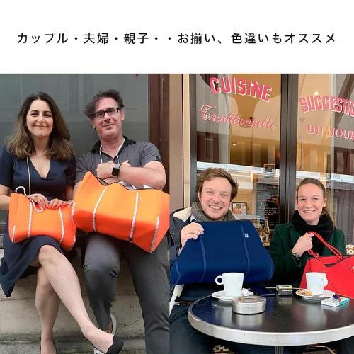 ネオプレーン バッグ マザーズバッグ トート バッグ レディース ネオプレン おしゃれ 大容量 ブランド 軽量 洗える a4 大きめ qbag paris Lの画像