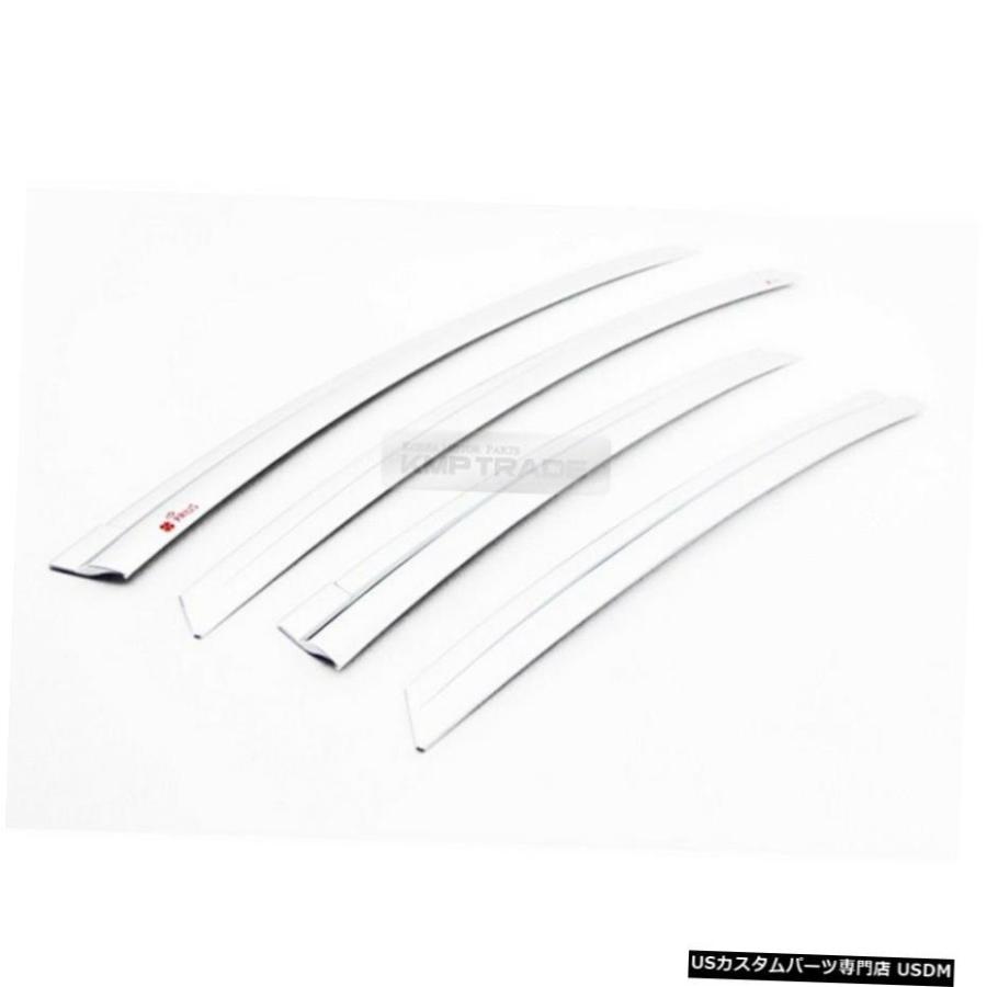 クロームメッキ Chrome Window Visor Rain Sun Guards 4P D616 For TOYOTA 2009-2014 2