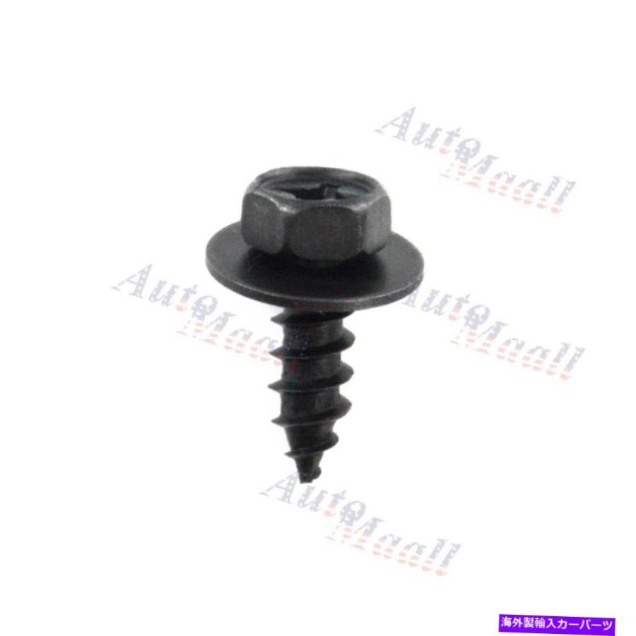 Side Fender Grille 10個入りブラックメタル車体フェンダーバンパー保持クリップねじ六角ワッシャー 10pcs Black