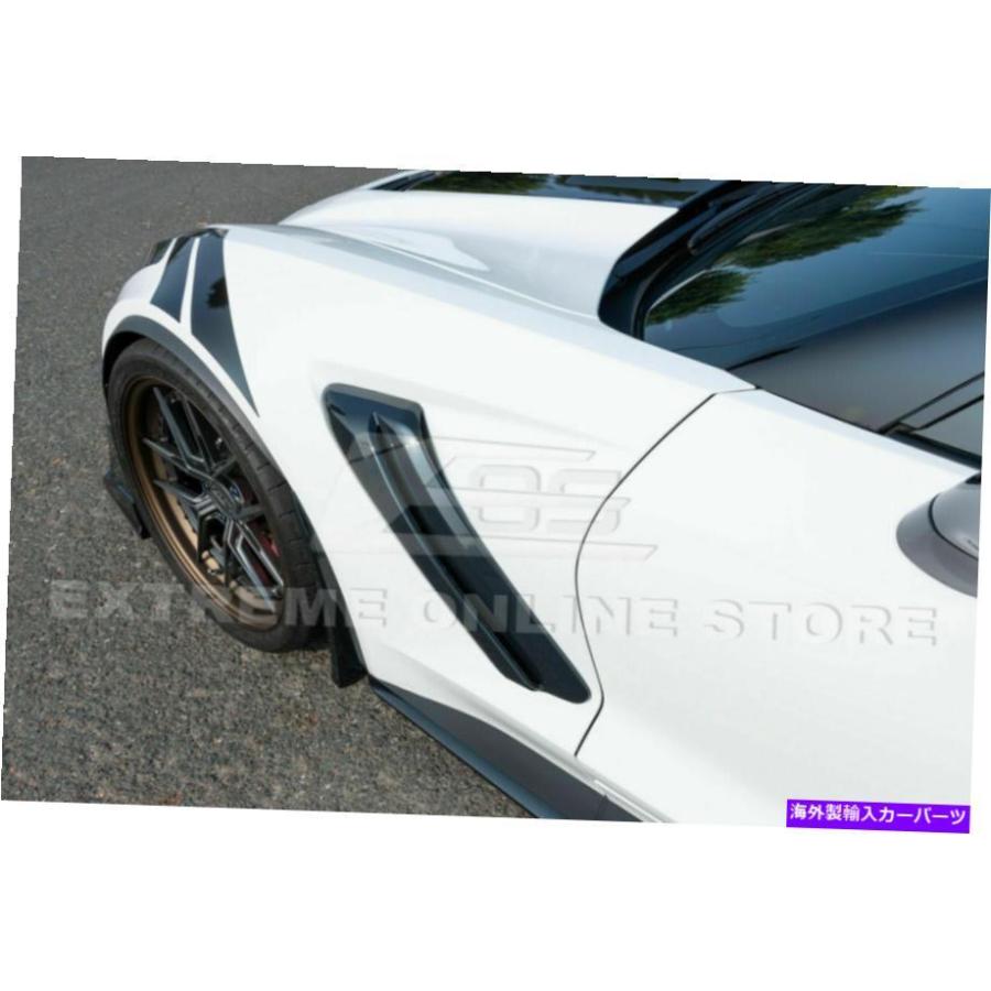 Side Fender Grille 14-19コルベットC7 ZR1スタイルCARBON FLASH