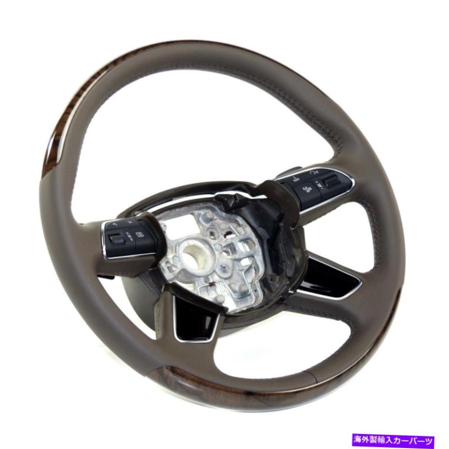 Steering Wheel Paddle Shifter アウディA8 4H OEMウッドレザー Steering Wheel Paddle Shifter アウディA8 4H OEMウッドレザー