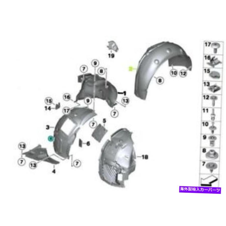 Fender Liner Splash BMW 3のSer F30 F30 LCI F31 F31 LCI 1216 OEMフェンダー