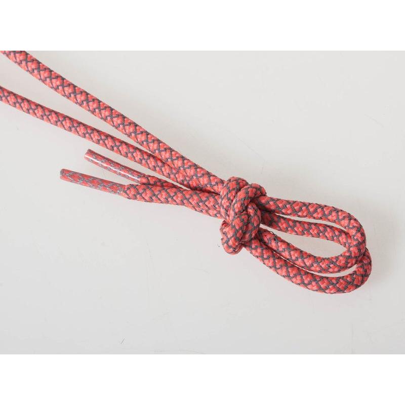 スポーツに最適 スニーカーなど 反射タイプ シューレース 丸紐 靴紐 靴ひも 0.4×120cm#オレンジレッド | ブランド登録なし | 01