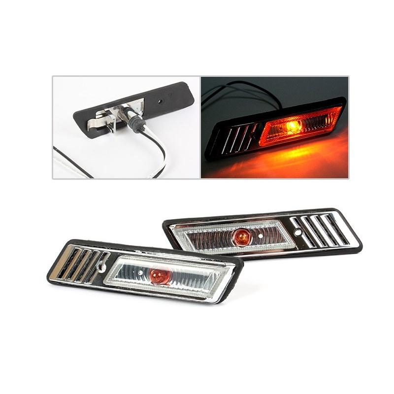 BMW用 E30 M3 E32 E34 E36前期 クリアバルブ式サイドマーカー サイドウインカー キャンセラー付 LL00184r