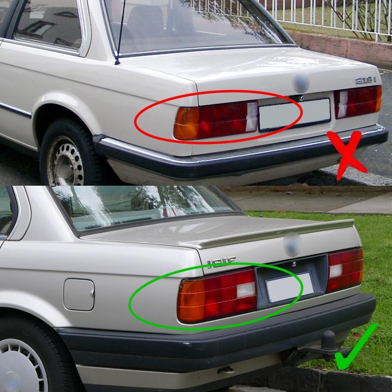 BMW用 3シリーズ E30 1988-1994 後期 スモーク 左右セット テールランプ リアライト テールライト_3