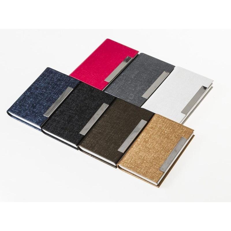 男女兼用 上質感模様 PUレザー+合金製 名刺入れ ケース カード収納整理 ビジネス用#ホワイト | ブランド登録なし | 03