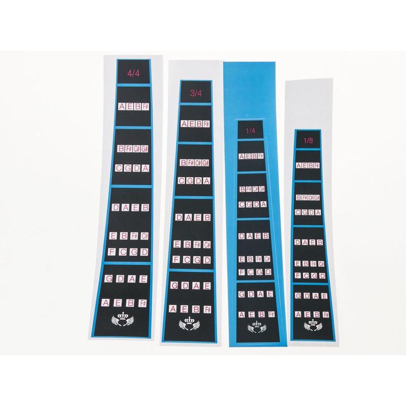 1 4サイズ バイオリン用 音階ポジションシール 指板ステッカー 練習用