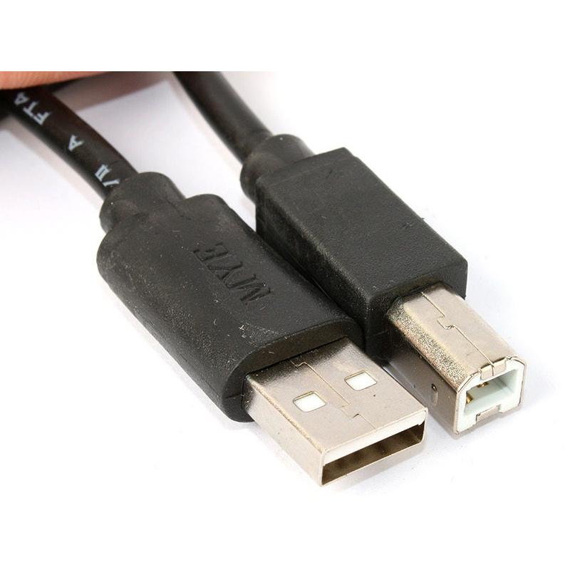 USB 2.0 A TO B オス対オス 変換ケーブル ブラック 5メートル プリンターなど｜piii