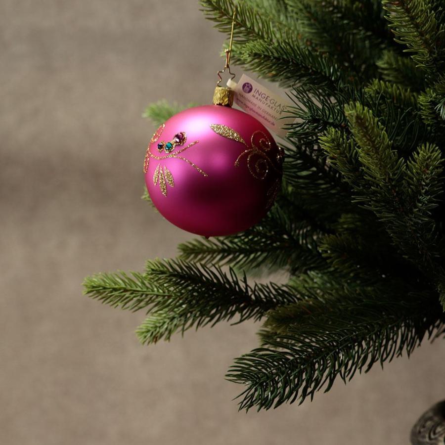 大きな割引 クリスマスツリー オーナメント ドイツ Inge Glas Manufaktur インゲ グラス ボールオーナメント ノーブルボーダー マットブラック 8cm Megjc Gov Jm