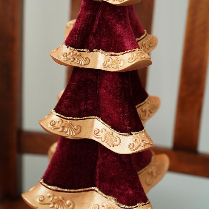 クリスマスツリー 飾り オーナメント ベルギー GOODWILL グッドウィル ベルベットとゴールドのクリスマスツリー 45.5cm (S30314)_3