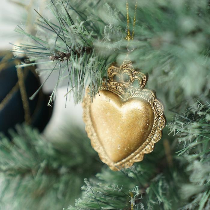 クリスマス　オーナメント　ガラス　ガラスオーナメント　ハート　外国製　輸入　雑貨 クリスマス オーナメント ガラス ガラスオーナメント ハート