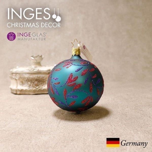 母の日 プレゼント ハンドメイド オーナメント ドイツ Inge Glas トレンドライン ボールオーナメント デライト ティールブルー 8cm 21a 164 0 カーled専門店 ピカキュウヤフー店 通販 Yahoo ショッピング