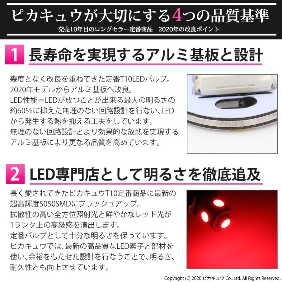 ピカキュウ T10 バルブ LED フィアット FIAT 500 (ABA-31209) 対応