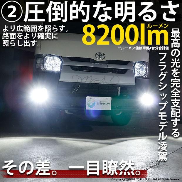 トヨタ ハイエース (200系 5型) LED フォグランプキット凌駕 L8200 ホワイト 6500K PSX26W 34-C-1｜pika-q｜04