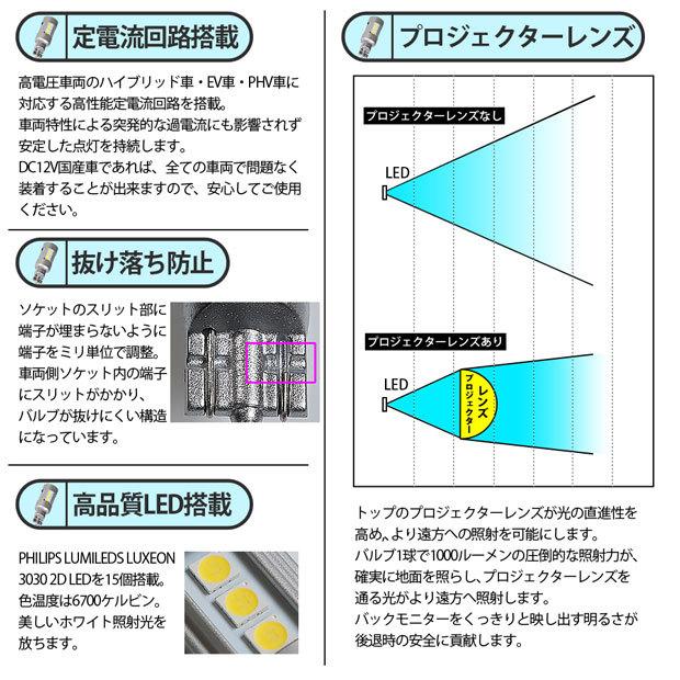 T16 バックランプ LEDバルブ トヨタ マークX (130系 中期) 対応 NEO15 1000lm くっきり明るい ホワイト 2個 6700K 後退灯 41-A-1｜pika-q｜05