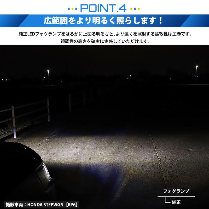 H11フォグランプ led ホンダ 純正 対応 バルブ LED MONSTER L8400 イエロー ガラスレンズ フォグランプユニット 8400lm イエロー 黄色 霧灯 3200K 44-M-5_11