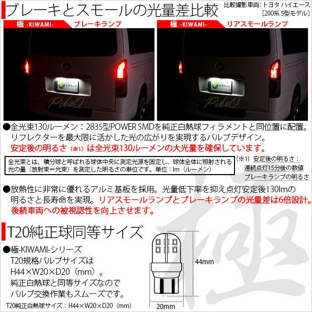 ピカキュウ T20 ダブル LED スズキ ワゴンR (MC系 後期) 対応 テール