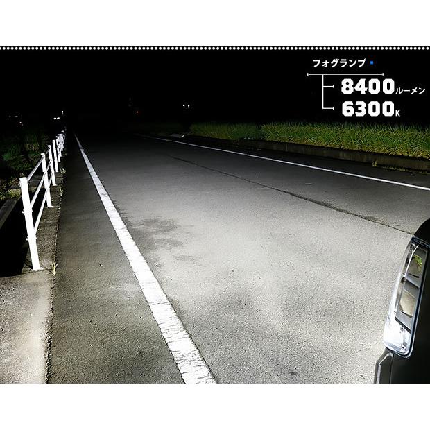 スズキ エブリィワゴン (DA17W) 対応 バルブ LED MONSTER L8400 フォグランプキット 8400lm ホワイト 6300K H16 H8/H11/H16共通 15-A-1｜pika-q｜13