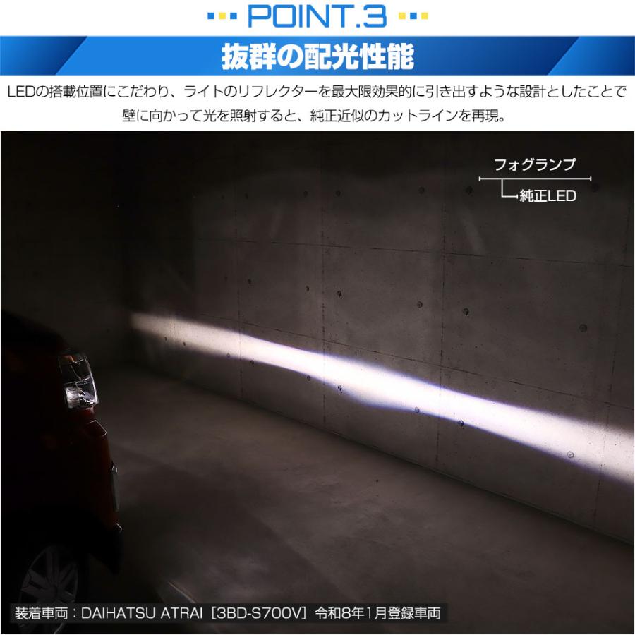 ダイハツ アトレー (S700V/S710V) MICRO 対応 H11 バルブ LED MONSTER L8400 ガラスレンズ フォグユニット フォグランプ 8400lm 白 6300K 44-B-5_8