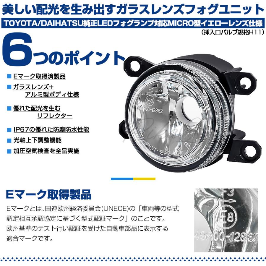 ダイハツ アトレー (S700V/S710V) MICRO 対応 H11 バルブ LED MONSTER L8400 ガラスレンズ フォグランプキット フォグユニット 8400lm 黄色 44-B-6_3