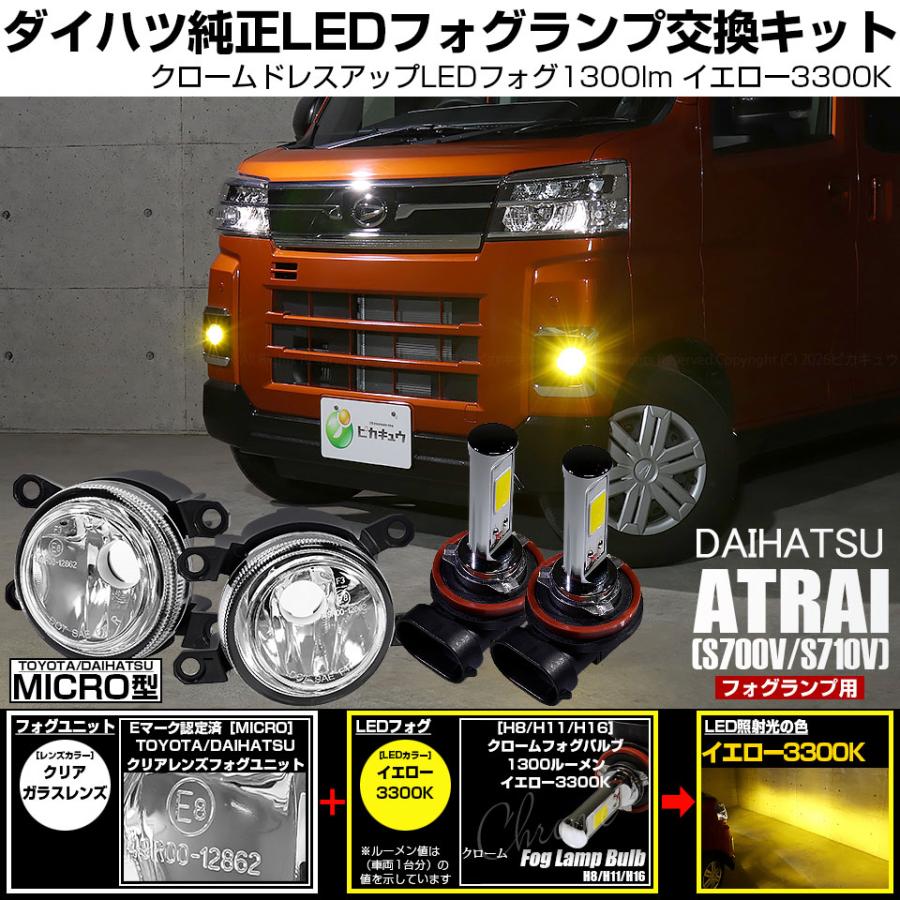 ピカキュウ ダイハツ アトレー (S700V/S710V) MICRO 対応 H11 バルブ