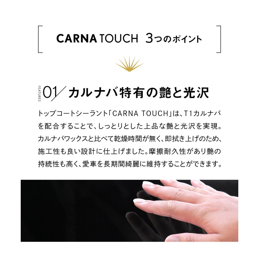 ピカピカレイン カーワックス 車 ワックス コーティング剤 トップコート カルナバ 撥水 滑水 カルナタッチ CARNA TOUCH 90mL ...