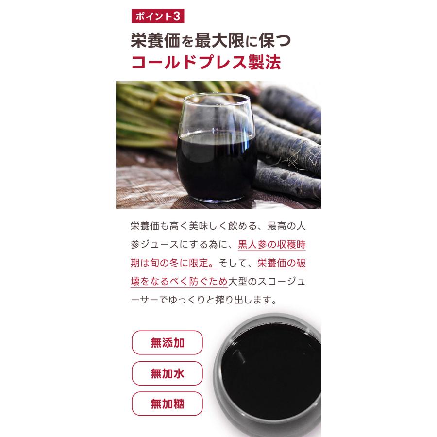 人参ジュース 無添加 黒人参 にんじんジュース 1箱 100ml×30P 冷凍 黒
