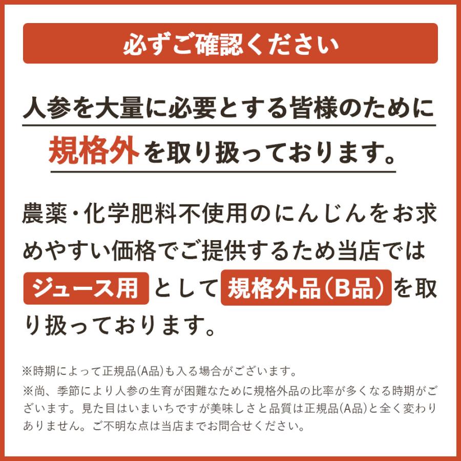 オーガニック にんじん 人参 無農薬人参 8kg 訳あり (クール便) 無農薬