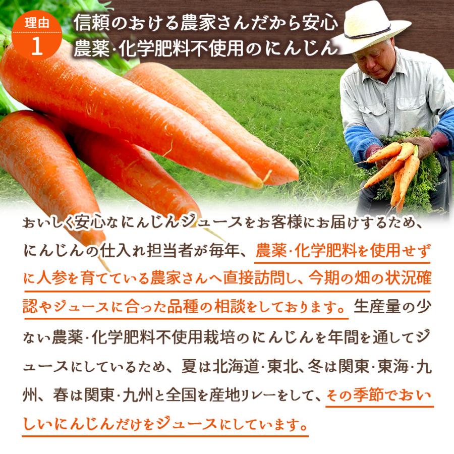 人参ジュース 無添加 とくべつな にんじんジュース 4箱 合計100ml×120P 冷凍 にんじん 無農薬人参 ストレート 野菜ジュース 無塩_9