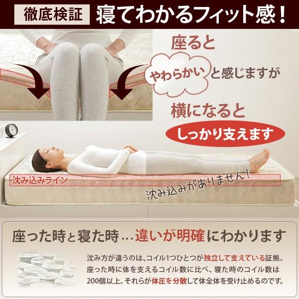 ポケットコイルスプリング マットレスのみ シングルサイズ 2年保証 幅