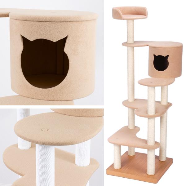 キャットタワー 猫タワー F★★★★ 低ホルムアルデヒド 爪とぎ 多頭飼い 運動不足解消 猫ハウス ペット家具 ネコ 猫 ネコ用 猫_24
